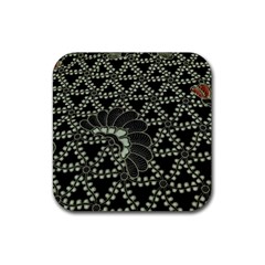 Batik Traditional Heritage Indonesia Rubber Coaster (square)  by Celenk