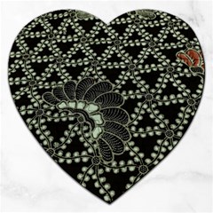 Batik Traditional Heritage Indonesia Jigsaw Puzzle (heart) by Celenk