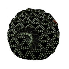 Batik Traditional Heritage Indonesia Standard 15  Premium Flano Round Cushions by Celenk