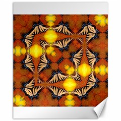 Dancing Butterfly Kaleidoscope Canvas 11  X 14   by Celenk