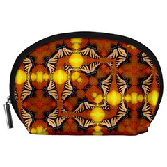 Dancing Butterfly Kaleidoscope Accessory Pouches (large)  by Celenk