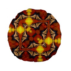 Dancing Butterfly Kaleidoscope Standard 15  Premium Flano Round Cushions by Celenk