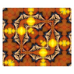 Dancing Butterfly Kaleidoscope Double Sided Flano Blanket (small)  by Celenk