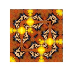 Dancing Butterfly Kaleidoscope Small Satin Scarf (square) by Celenk