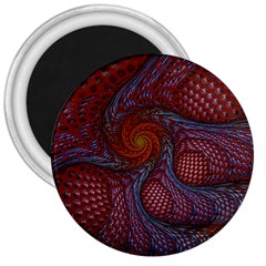 Fractal Red Fractal Art Digital Art 3  Magnets