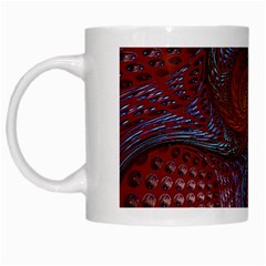 Fractal Red Fractal Art Digital Art White Mugs