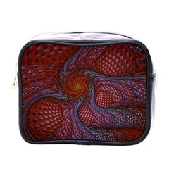 Fractal Red Fractal Art Digital Art Mini Toiletries Bags