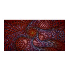 Fractal Red Fractal Art Digital Art Satin Wrap