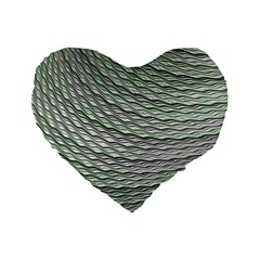 Art Design Style Decorative Standard 16  Premium Flano Heart Shape Cushions by Celenk