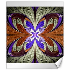 Fractal Splits Silver Gold Canvas 20  X 24   by Celenk