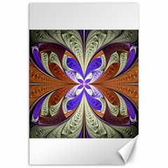 Fractal Splits Silver Gold Canvas 20  X 30   by Celenk