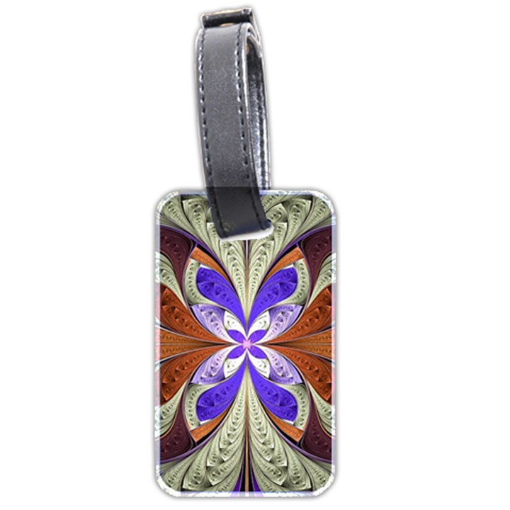 Fractal Splits Silver Gold Luggage Tags (Two Sides)