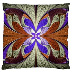 Fractal Splits Silver Gold Large Cushion Case (two Sides) by Celenk