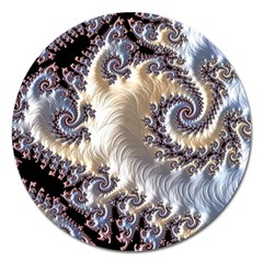 Fractal Art Design Fantasy 3d Magnet 5  (round) by Celenk