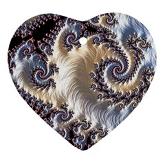 Fractal Art Design Fantasy 3d Heart Ornament (two Sides)