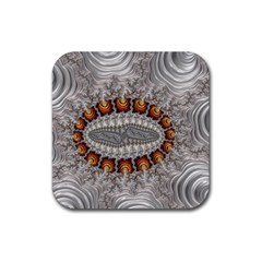 Fractal Fantasy Design Imagination Rubber Coaster (square)  by Celenk