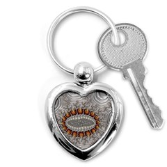 Fractal Fantasy Design Imagination Key Chains (heart)  by Celenk