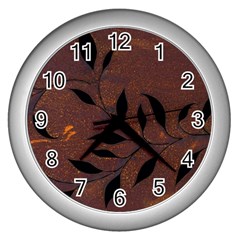 Texture Pattern Background Wall Clocks (Silver) 