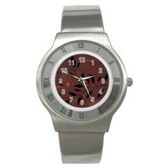 Texture Pattern Background Stainless Steel Watch