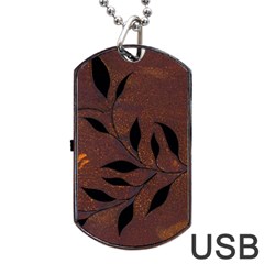 Texture Pattern Background Dog Tag USB Flash (One Side)