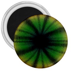 Sunflower Digital Flower Black Hole 3  Magnets by Celenk