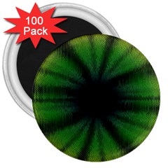 Sunflower Digital Flower Black Hole 3  Magnets (100 Pack) by Celenk