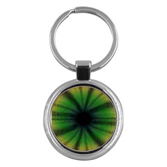 Sunflower Digital Flower Black Hole Key Chains (round)  by Celenk