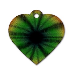 Sunflower Digital Flower Black Hole Dog Tag Heart (one Side) by Celenk