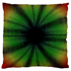 Sunflower Digital Flower Black Hole Large Cushion Case (one Side) by Celenk