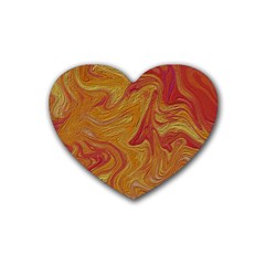 Texture Pattern Abstract Art Heart Coaster (4 Pack)  by Celenk