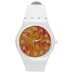 Texture Pattern Abstract Art Round Plastic Sport Watch (m) by Celenk