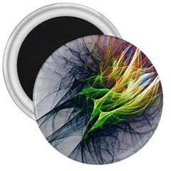 Fractal Art Paint Pattern Texture 3  Magnets by Celenk