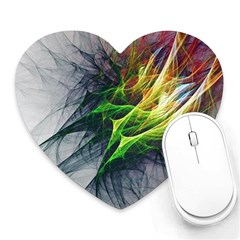 Fractal Art Paint Pattern Texture Heart Mousepads by Celenk