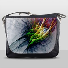 Fractal Art Paint Pattern Texture Messenger Bags by Celenk