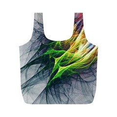 Fractal Art Paint Pattern Texture Full Print Recycle Bags (m)  by Celenk