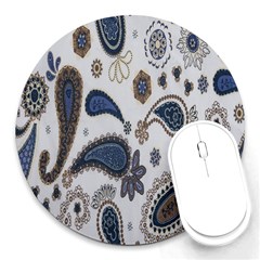 Pattern Embroidery Fabric Sew Round Mousepads by Celenk