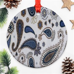 Pattern Embroidery Fabric Sew Ornament (round) by Celenk