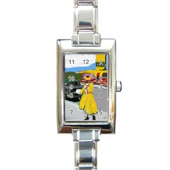 Lost In The 1950 s By Julie Grimshaw 2017 Rectangular Italian Charm Watch by JULIEGRIMSHAWARTS