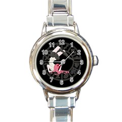 Scorpio Girl Round Italian Charm Watch by Valentinaart