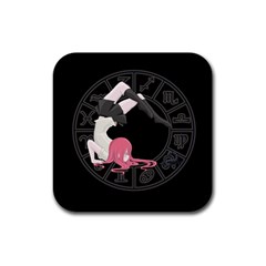 Scorpio Girl Rubber Coaster (square)  by Valentinaart