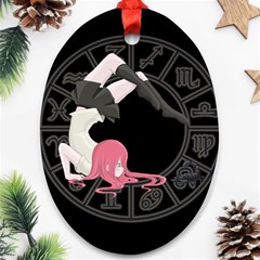 Scorpio Girl Oval Ornament (two Sides) by Valentinaart