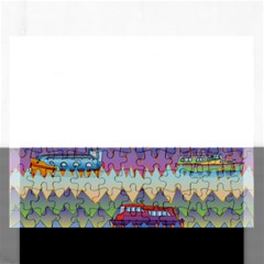 Zig zag boats Rectangular Jigsaw Puzzl