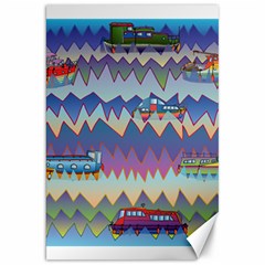 Zig Zag Boats Canvas 20  X 30  