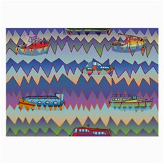 Zig Zag Boats Large Glasses Cloth (2-side)