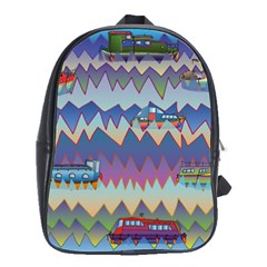 Zig zag boats School Bag (Large)