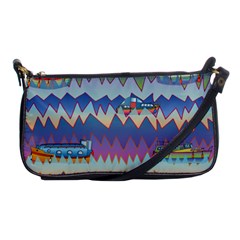 Zig Zag Boats Shoulder Clutch Bags