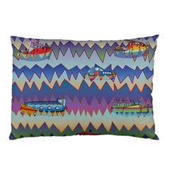 Zig zag boats Pillow Case (Two Sides)