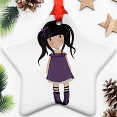 Dolly Girl In Purple Ornament (star) by Valentinaart