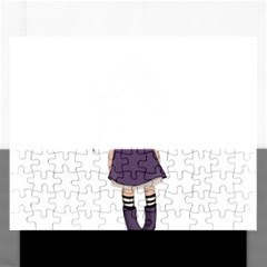 Dolly Girl In Purple Rectangular Jigsaw Puzzl by Valentinaart