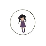 Dolly girl in purple Hat Clip Ball Marker (10 pack) Front